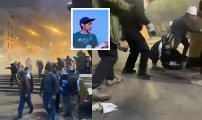 Video muestra ataque a Reyes durante marcha
