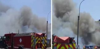 Reportaron incendio cerca de Plaza Grau