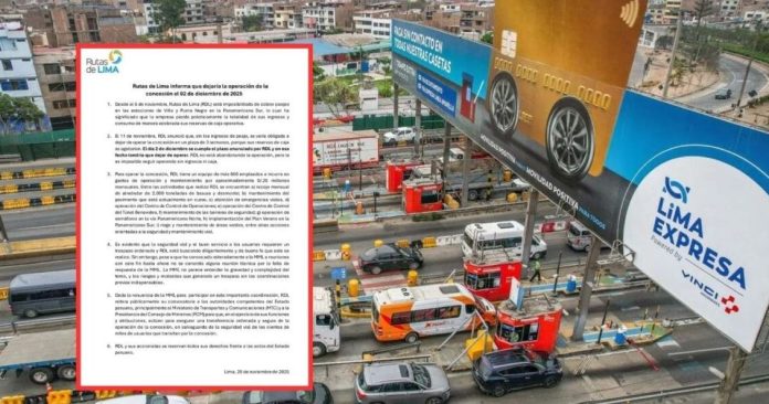 Rutas de Lima dejará de operar por falta de ingresos