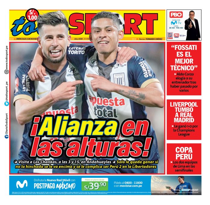 Portada Diario TodoSport (05/11/2025)