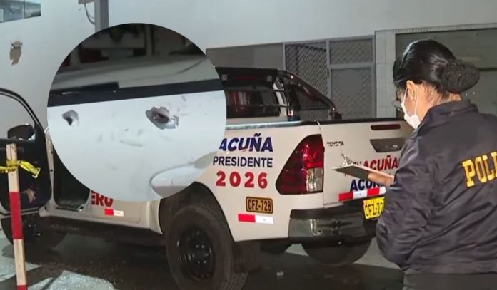 A balazos intentan robar vehículo de César Acuña