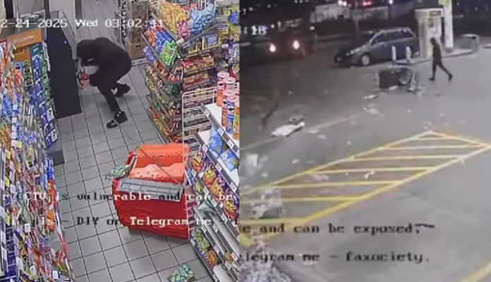 Arrancaron un cajero automático en tienda