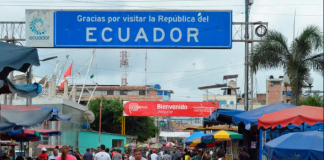 Fontera entre Aguas Verdes (Perú) y Huaquillas
