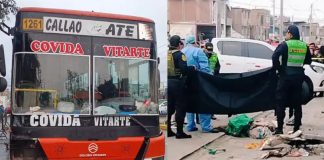 Murió atropellada por bus en Comas