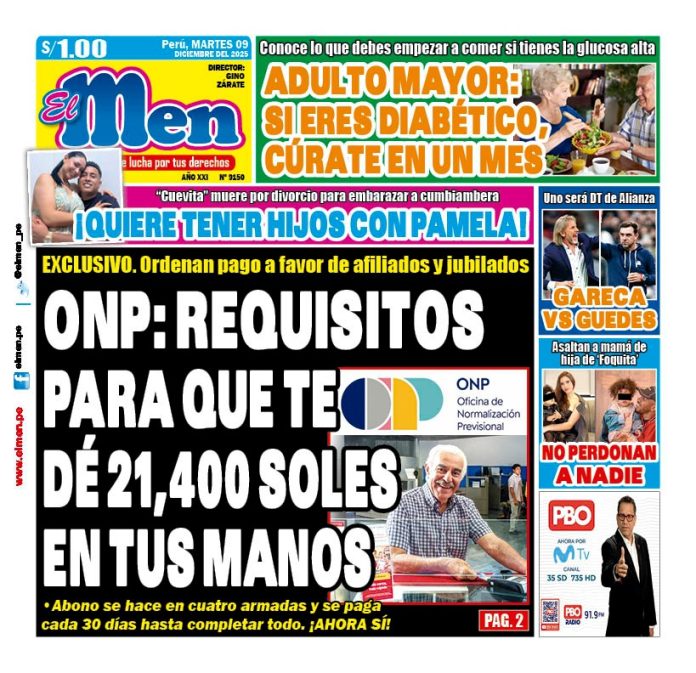 Portada Diario El Men (9/12/2025) Portada Diario El Men (9/12/2025)