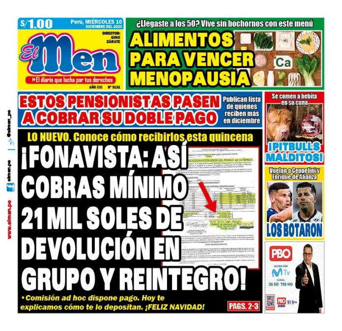 Portada Diario El Men (10/12/2025)