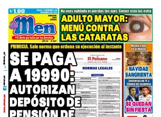 Portada Diario El Men (26/12/2025)