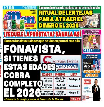 Portada Diario El Men (30/12/2025)