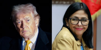 Donald Trump y Delcy Rodríguez