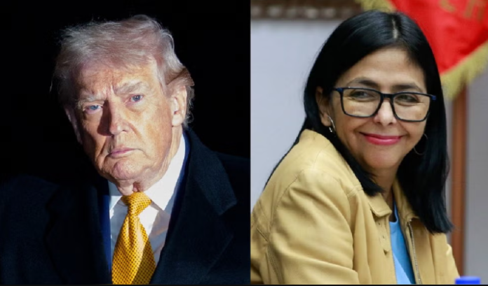 Donald Trump y Delcy Rodríguez Donald Trump y Delcy Rodríguez