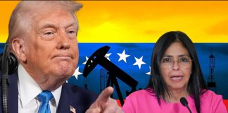 Donald Trump y Delcy Rodríguez