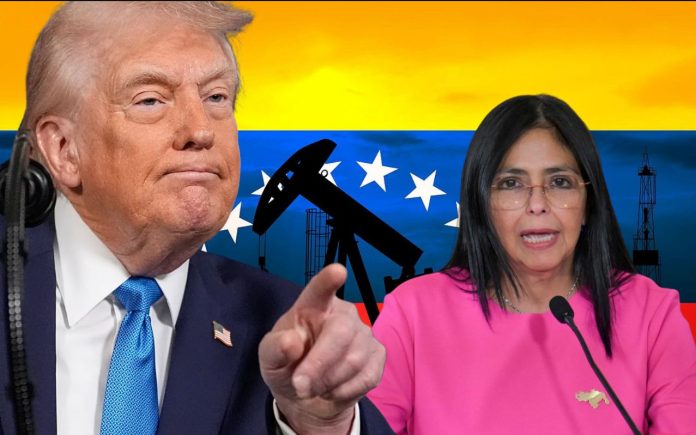 Donald Trump y Delcy Rodríguez