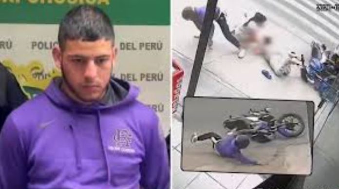 Huía a balazos y arrolló a familia
