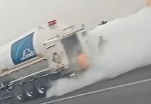 Pánico en Panamericana Sur por fuga de GLP en camión cisterna