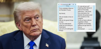 Se agarran por Groenlandia por mensajes y lo muestran