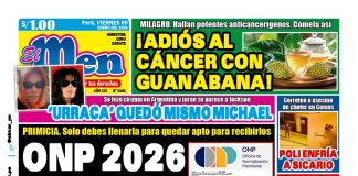 Portada Diario El Men (8/1/2026)