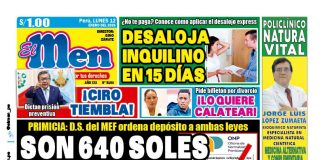 Portada Diario El Men (12/1/2026)