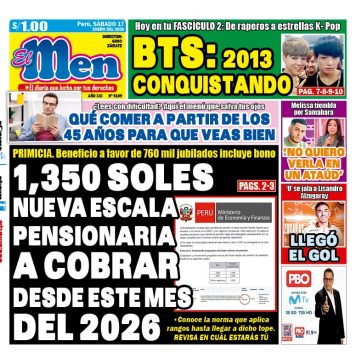 Portada diario El Men 16-01-26