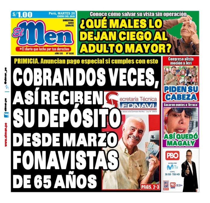 Portada Diario El Men (20/1/2026)