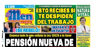 Portada Diario El Men (26/1/2026) Portada Diario El Men (26/1/2026)