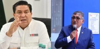 ministros del Interior, Vicente Tiburcio, y de Energía y Minas, Luis Enrique Bravo