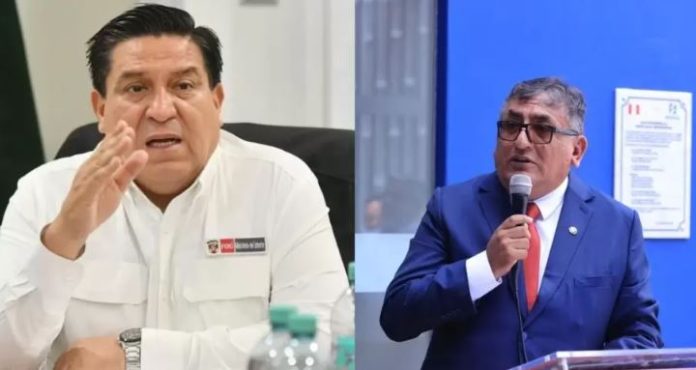 ministros del Interior, Vicente Tiburcio, y de Energía y Minas, Luis Enrique Bravo