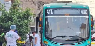 Balean a chofer de bus en Santa Anita