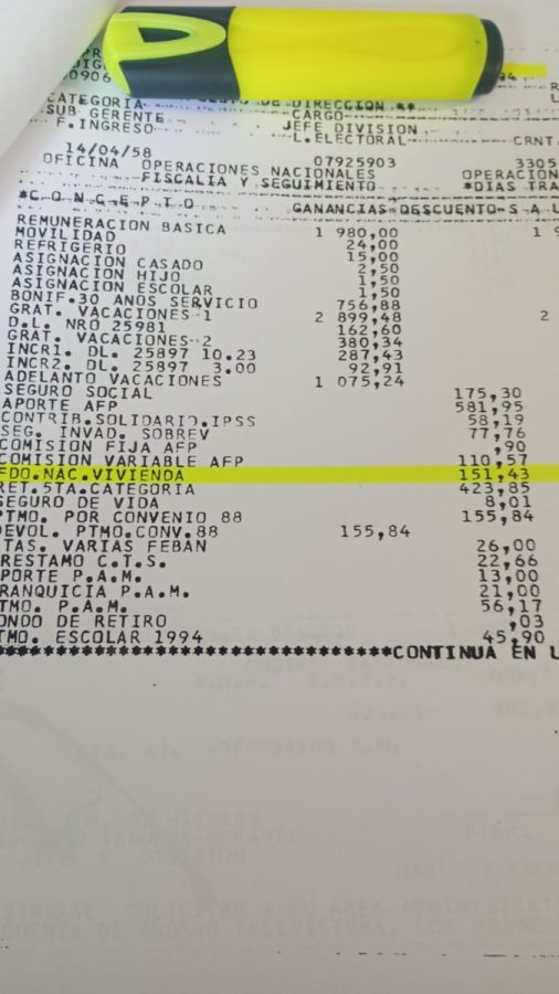 Boleta descuento por Fonavi 1