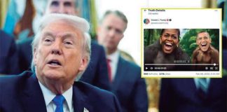 Donald Trump, com­partió en su plataforma Truth Social un vídeo que representa al expresidente Barack Obama y a su mujer, Michelle