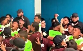 Se ‘agarraron’ con hinchas celestes Mientras los jugadores de la ‘U’ caminaban tratando de aguantar su bronca por el empate, un grupo de seguidores celestes empezó a gritarles “gallinas”