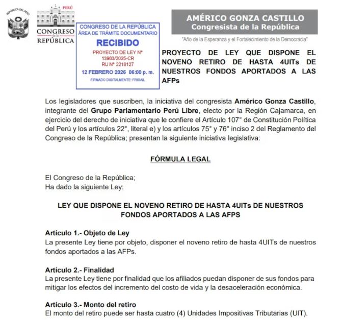 Proyecto de Ley 13963-2025-CR