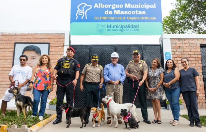 Rindien homenaje póstumo al suboficial de primera PNP Patrick Ospina Orihuela en el Albergue Municipal de Mascotas, que desde hoy lleva su nombre
