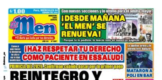 Portada Diario El Men (4/2/2026) Portada Diario El Men (4/2/2026)