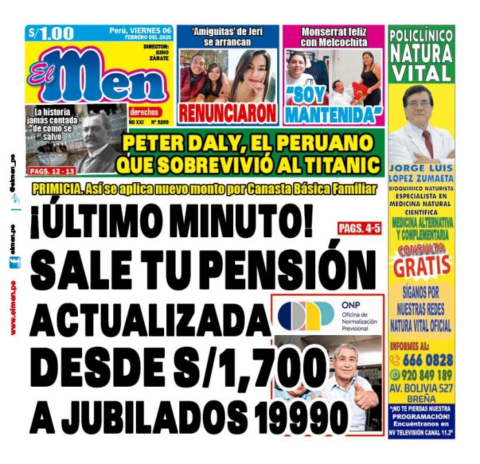 Portada Diario El Men (6/2/2026)