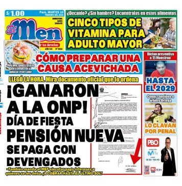 Portada Diario El Men (10/2/2026)