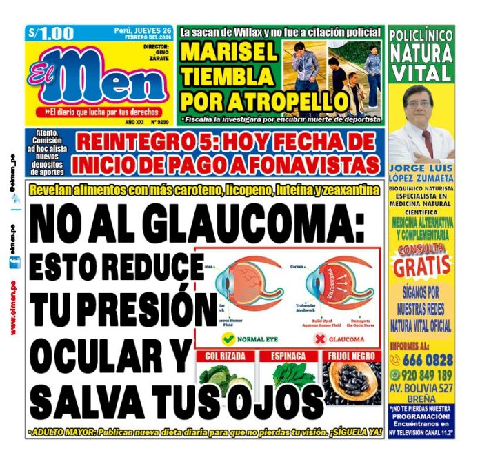 Portada Diario El Men (26/2/2026) Portada Diario El Men (26/2/2026)