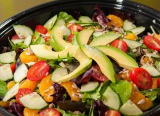 ensalada de paltas y naranja