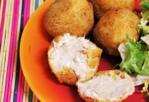 Bolitas rellenas de atún y queso