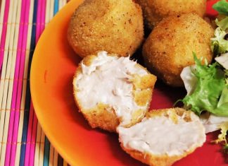 Bolitas rellenas de atún y queso
