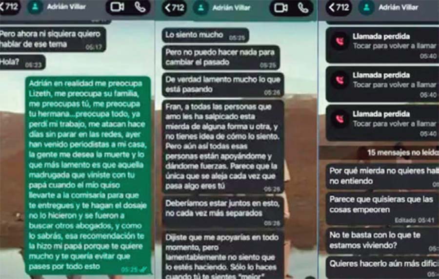 Chat Adrián Villar y Francesca Mon¬tenegro