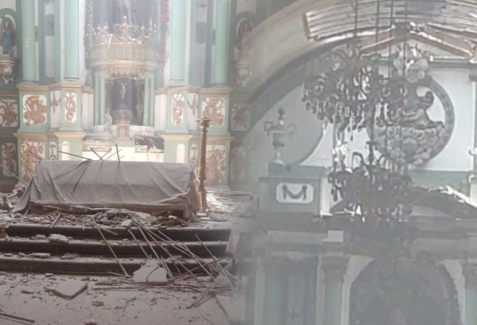 Colapsó techo de histórica iglesia San Lázaro