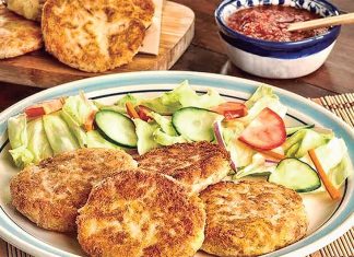 Crujientes tortillas de atún con papas