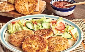 Crujientes tortillas de atún con papas