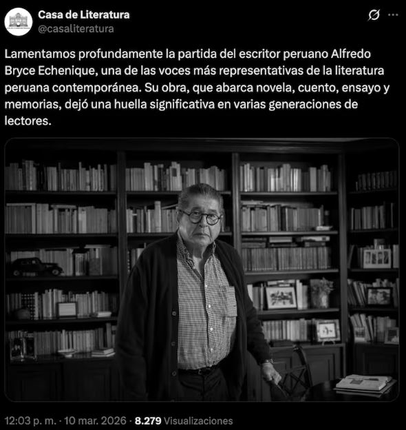 Los Reyes Felipe VI y Letizia han expresado su pesar por la muerte del escritor peruano Alfredo Bryce Echenique