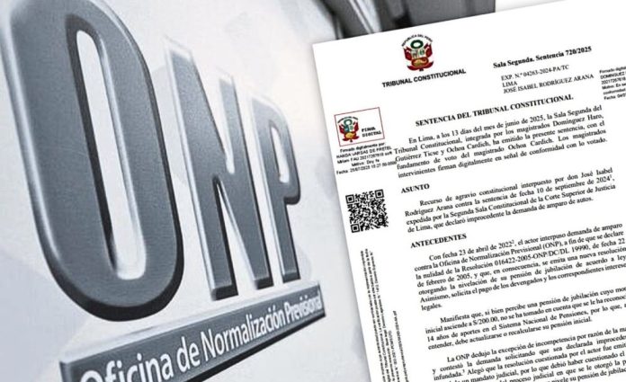 Tribunal Constitucional (TC) dispuso la restitución del derecho a una pensión justa para José Isabel Rodríguez Arana