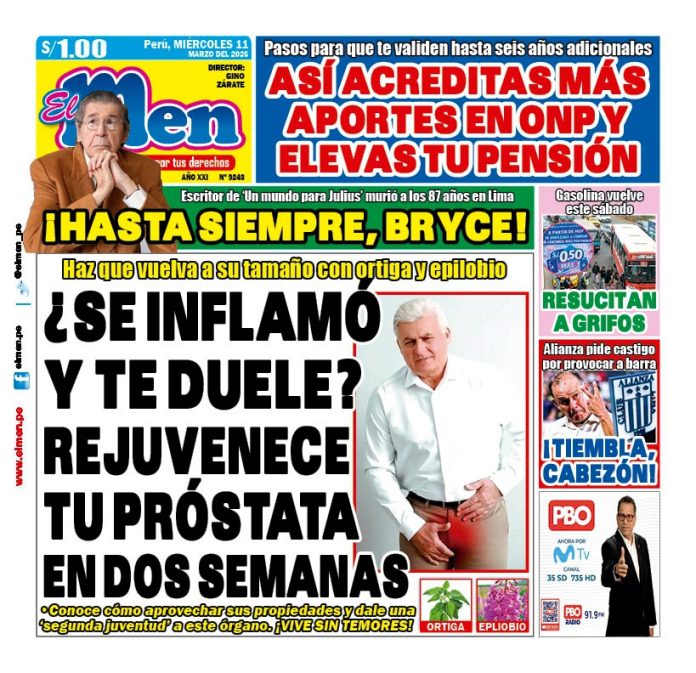 Portada Diario El Men (11/3/2026) Portada Diario El Men (11/3/2026)