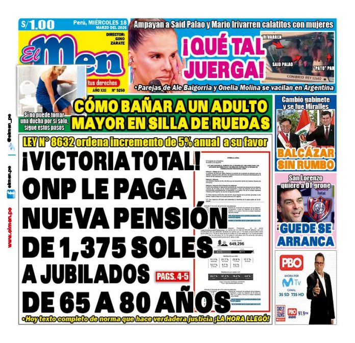 Portada Diario El Men (18/3/2026)