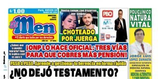 Portada Diario El Men (19/3/2026)