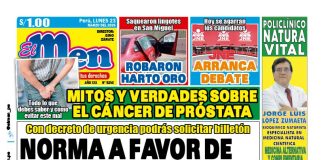 Portada Diario El Men (23/3/2026) Portada Diario El Men (23/3/2026)