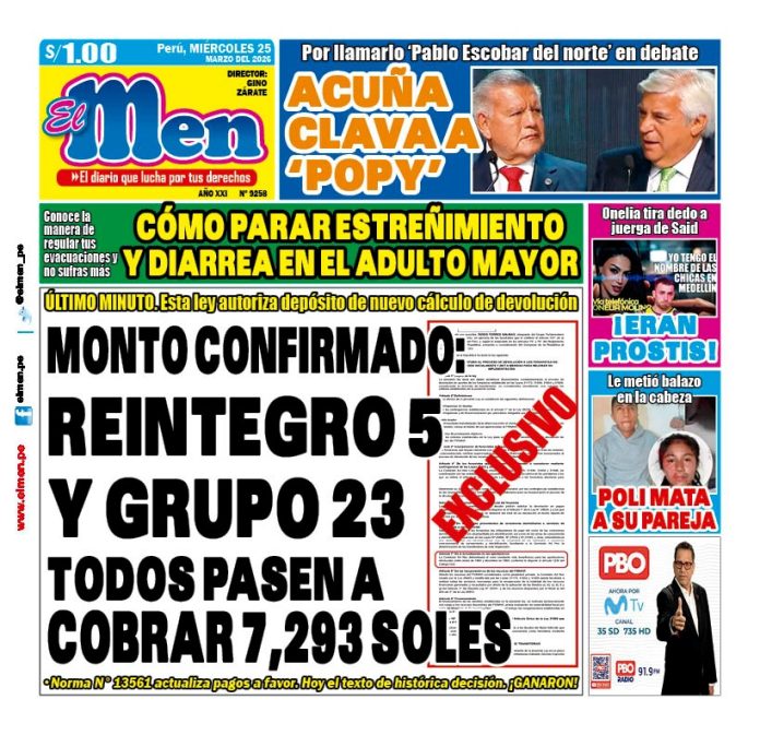 Portada Diario El Men (25/3/2026)